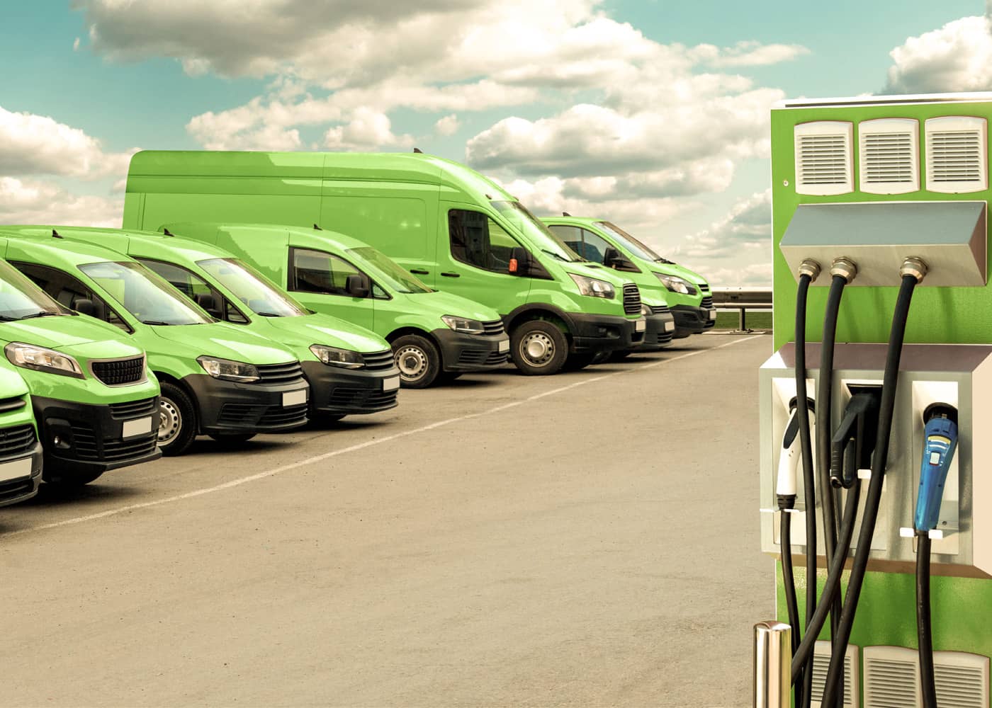 green electric vans