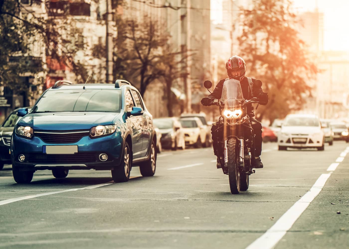 motorcycle in the city