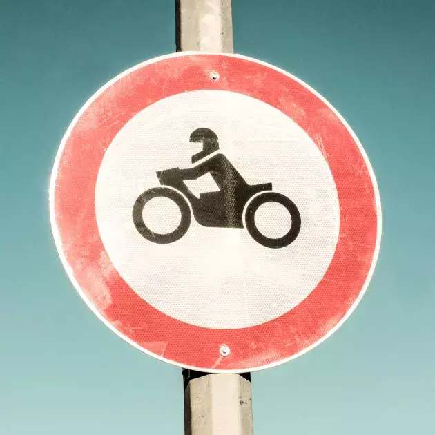 verkeersbord motorfiets